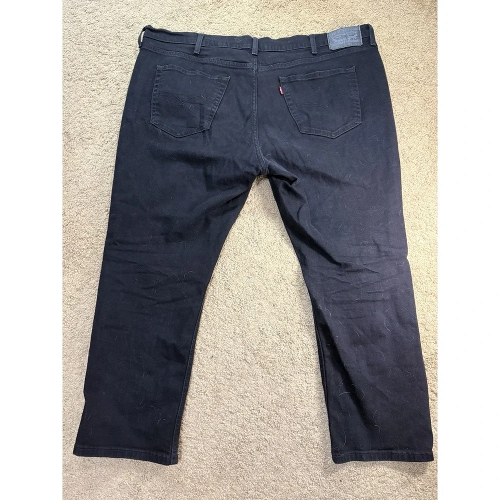Levis 541 Jeans Men 46x30 Black Straight Leg Mid-Rise Casual